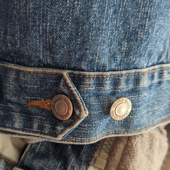 Vintage Faded Glory Blue denim jacket with removable gray sweatshirt - Picture 7 of 9